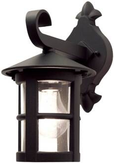 Aluminium-wandlamp Hereford v. buiten zwart, helder