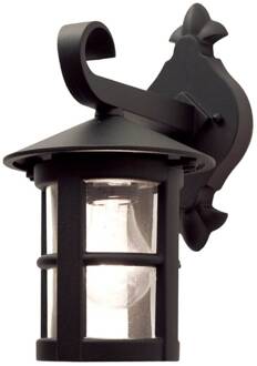Aluminium-wandlamp Hereford v. buiten zwart, helder