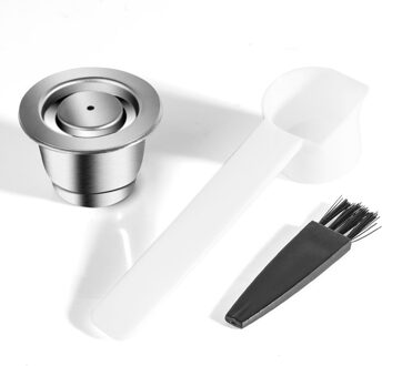 Aluminiumfolie Deksels Koffie Capsule Voor Nespresso Rvs Herbruikbare Koffie Pod Crema Maker Reffillable Herbruikbare Pods 1Capsule