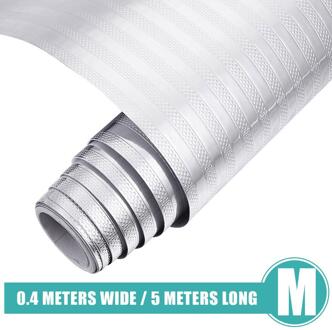 Aluminiumfolie Stickers Keuken Olie-Proof Muurstickers Waterdichte Zelfklevende Behang Keuken Backsplash Gestreept Behang JJ2026105-M