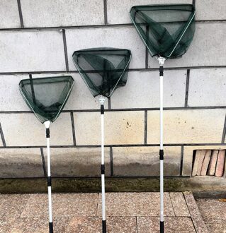 Aluminiumlegering 150Cm Intrekbare Visnet Telescopische Opvouwbare Landing Netto Pole Vouwen Schepnet Voor Vliegvissen Krab Netto