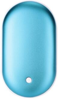 Aluminiumlegering 2400 Mah Elektrische Kachel Handwarmer Draagbare Economische Telefoon Home Reizen Warmer Kantoor Usb Pocket Outdoors biue