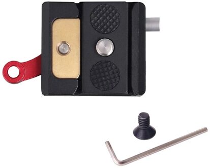 Aluminiumlegering Quick Release Plaat Montage met Lock Knop Veiligheid Slot 1/4 "Schroef Mount voor Camera Monitor Rig Kooi