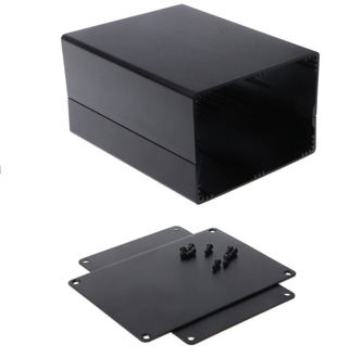 Aluminum Alloy Enclosure Electronic Case DIY Project Power Junction Box 155x120x83mm Black Color
