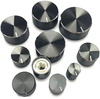 Aluminum Alloy Potentiometer Knob Cap Volume Control Knob Hat Rotation Switch for 6 mm roll shaft/D-axis