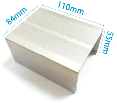 Aluminum Enclosure electrical extruded box separate type Circuit Board case DIY 84*55*110mm NEW Silver