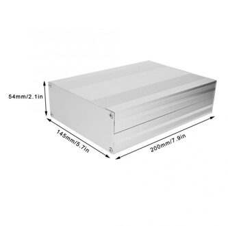 Aluminum Project Box Split-Type Matte Silver Enclosure Case DIY Junction Casing 54x145x200mm Wiring Junction