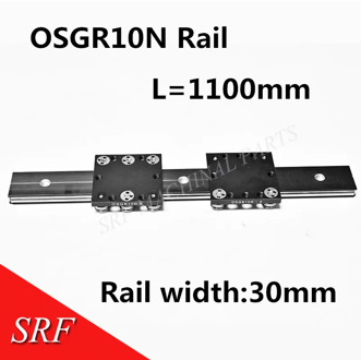 Aluminum roller Linear Motion Rail 30mm width OSGR10N External double axis guide rail L=1100mm with OSGB10N Bearing slide block