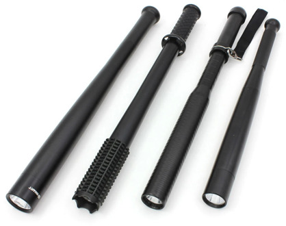 Aluminum Security Self-Defense Flashlight Outdoor Emergency LED Long Flashlight 3Mode Baseball Bat Military Self Defense Weapons