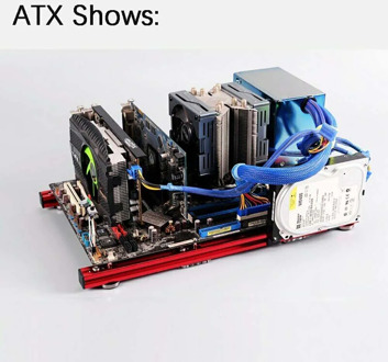 Aluminum Test Bench for ITX MATX ATX EATX Computer Open Frame Air Case HTPC PC Games GPU Twist In Cable Clamp DIY Kits
