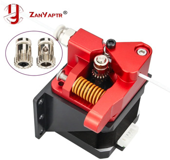 Aluminum Upgrade Dual Gear Mk8 Extruder for Extruder CR10 CR-10S PRO RepRap 1.75mm 3D Parts Drive Feed double pulley