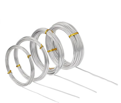 Aluminum Wire Silver 0.8mm 1mm 1.5mm 2mm 2.5mm 3mm Jewelry Findings for Necklace Bracelet Making DIY Materials 10m-300m/roll