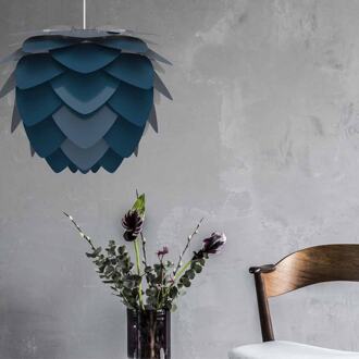 Aluvia Medium hanglamp petrol blue - met koordset zwart - Ø 59 Blauw