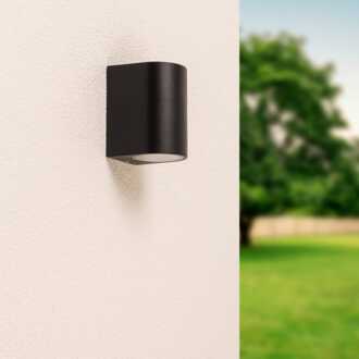 Alvin Dimbare LED wandlamp - GU10 Fitting - IP65 waterdicht - Spotlight voor binnen en buiten - Wandspot - Zwart - Modern