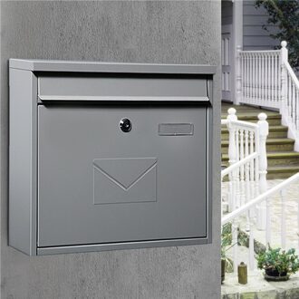 Alwasyme Wandmontage Mailbox Verticale Locking Mailbox Veranda Residentiële Outdoor Voor Post Tuin Appartement diep grijs kleur