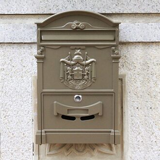 Alwasyme Wandmontage Mailbox Verticale Locking Mailbox Veranda Residentiële Outdoor Voor Post Tuin Appartement koffie gouden