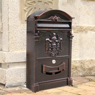 Alwasyme Wandmontage Mailbox Verticale Locking Mailbox Veranda Residentiële Outdoor Voor Post Tuin Appartement rood koper