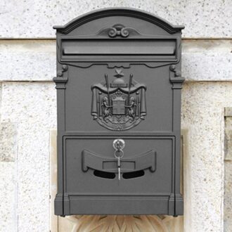 Alwasyme Wandmontage Mailbox Verticale Locking Mailbox Veranda Residentiële Outdoor Voor Post Tuin Appartement zwart