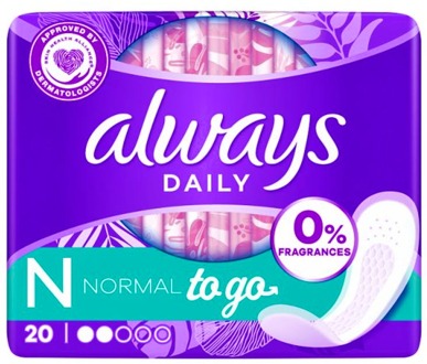 Always Inlegkruisjes Always Dailies Liners Normal Fresh & Wrapped 20 st
