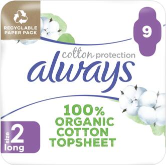 Always Maandverband Always Katoen Lange Pads Maat 2 9 st