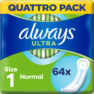 Always Maandverband Ultra Normal - Maat 1 - 64 Pads