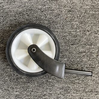 Alwaysme 5 Inch Breedte 1.5Inch Solid Wielen Met Vork Voor Utility Wagon Karren, Hand Vrachtwagens, Grasmaaiers