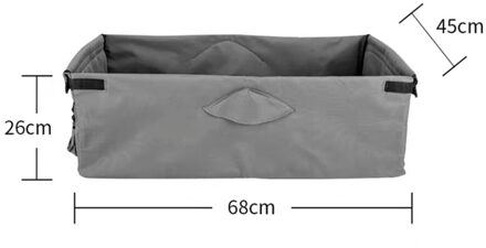 Alwaysme Zware Polyester Tuin Utility Wagon Winkelwagen Liner Voor Tuin Utility Wagon Winkelwagen 68X45X26CM grijs