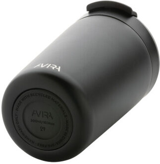 Alya gerecycleerde roestvrijstalen tumbler van 300 ml - maat One size Zwart