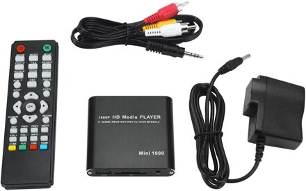 AM05-Media Speler 1080P Full Hd Media Player Usb Harde Schijf Sd/Mmc-kaart Speler (Eu Plug)