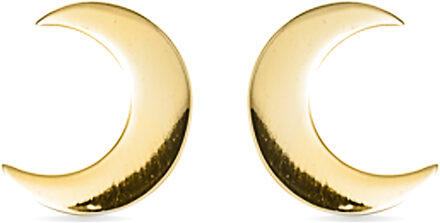 Ama halve maan oorbellen in zilver en goud.