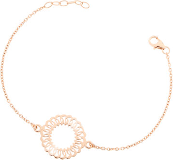'Amada' Dames 925 Sterling Zilver Set: Armband + Oorbellen + Ketting - Roze SET-7075/1 Rosé