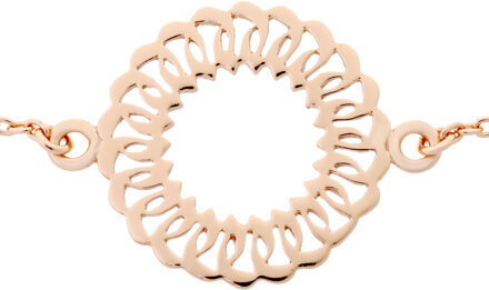 'Amada' Dames 925 Sterling Zilveren Armband - Roze ZA-7075/1 Rosé