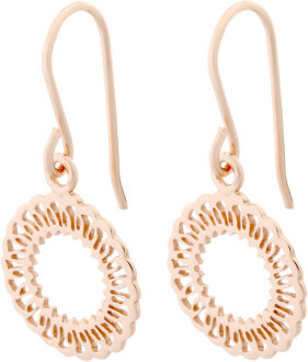 'Amada' Dames 925 Sterling Zilveren Dangle Oorbellen - Roze ZO-7075/1 Rosé