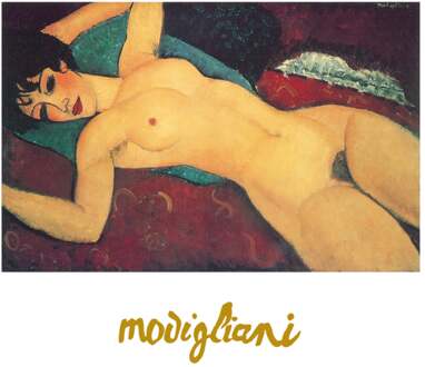 Amadeo Modigliani - Nudo Disteso Kunstdruk 30x24cm