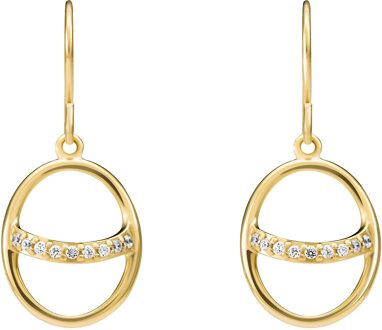 'Amaliada' Dames 925 Sterling Zilveren Hangoorbellen - Goud ZO-7572
