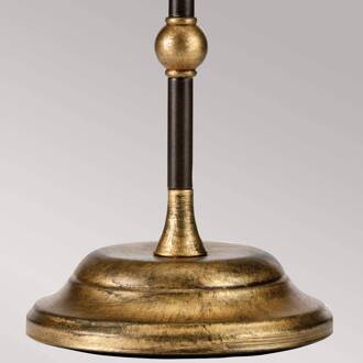 Amarilli tafellamp, brons, kap van wit textiel brons, wit