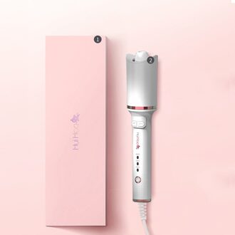 Amazefan Automatische Krultang Roterende Professionele Curler Styling Tools Voor Krullen Golven Keramische Krullend Magic Hair Curler wit