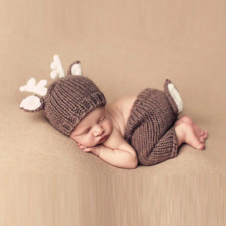Amazing!Hot Fotografia Baby Boy Accessories Cute Cartoon Newborn Baby Clothing Set 100% Hand Knitting Newborn Photography Props