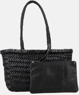 Amazone shopper S vlechtwerk handmade zwart