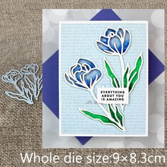 Ambachtelijke Metalen Stencil Mold Stansmessen Krokus Bloemen Decoratie Plakboek Die Cuts Album Papier Card Craft Embossing