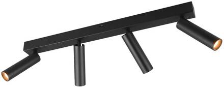 Ambala LED plafondspot, 4-lamps, zwart, metaal, CCT, dimbaar zwart mat