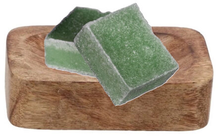 Amber blokjes/geurblokjes cadeauset - Dennen geur - 3x blokjes - met bamboe bakje