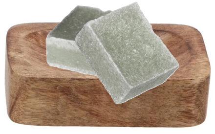 Amber blokjes/geurblokjes cadeauset - Jasmijn geur - 3x blokjes - met bamboe bakje