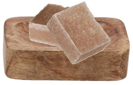 Amber blokjes/geurblokjes cadeauset - Sandelhout geur - 3x blokjes - met bamboe bakje