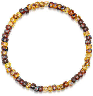 Amber Japanese Miyuki Beads Polsband Nialaya , Brown , Heren - Xl,L,M