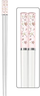 Amber Kersenbloesems Legering Eetstokjes Antislip Hittebestendig Sushi Voedsel Japanse Eetstokjes Koreaanse Keuken Supplie wit amber roze