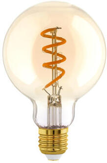 Amber LED-globelamp - E27 - 4W - Leen Bakker Goudkleurig - 9.5 x 6 x 6