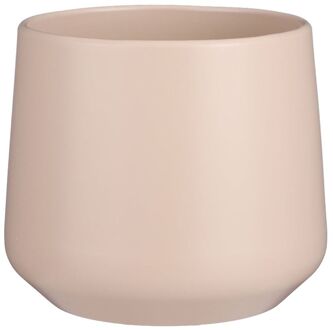 Amber pot rond l.roze mat - h18xd21cm