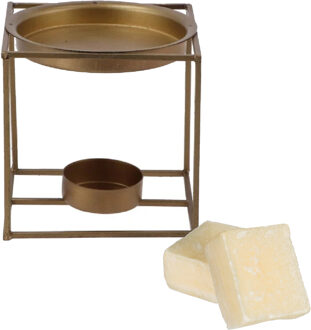 Amberblokjes/geurblokjes cadeauset - cashmere geur - inclusief geurbrander