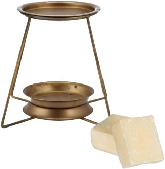 Amberblokjes/geurblokjes cadeauset - cashmere geur - inclusief geurbrander